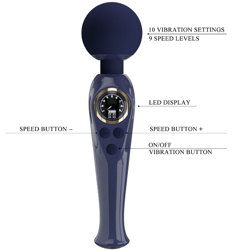 Pretty Love - Skyler Vibrador Wand Azul