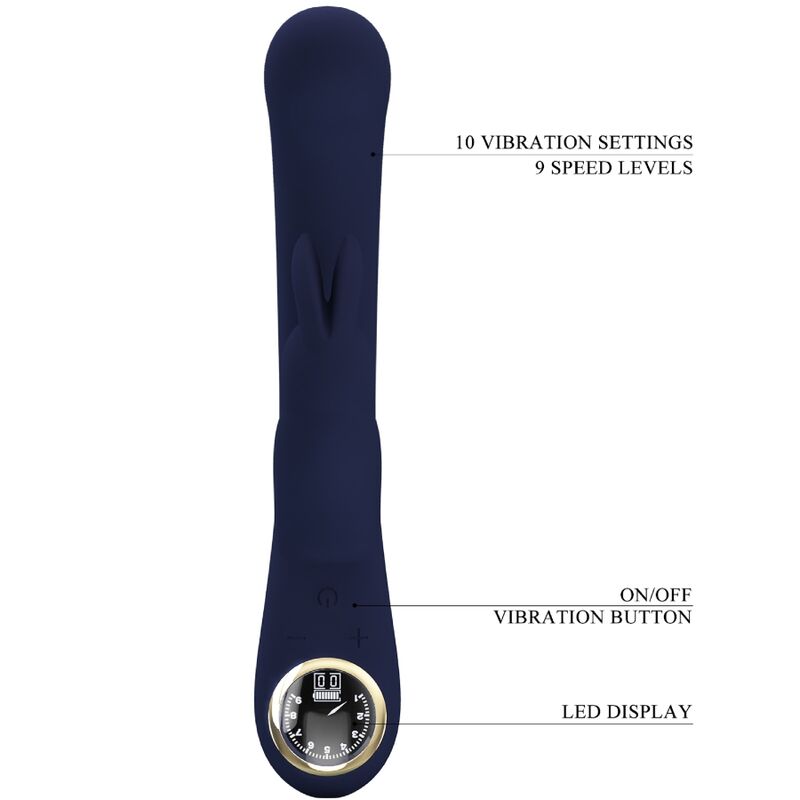 Pretty Love - Lamar Vibrador Rabbit & Punto G Azul
