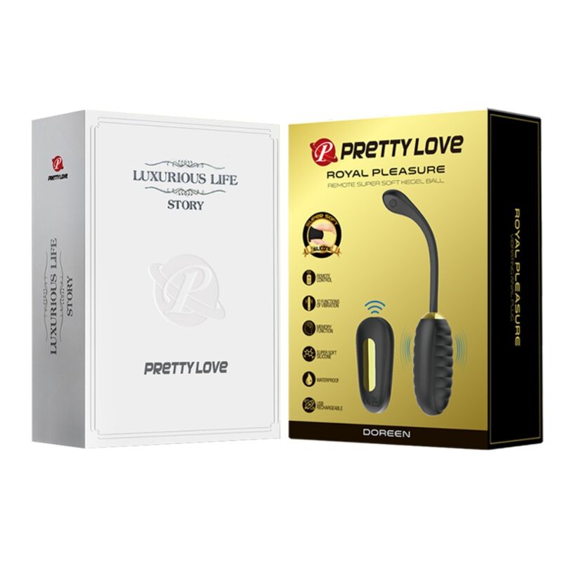 Pretty Love - Doreen Huevo Vibrador De Lujo Recargable Negro Control Remoto