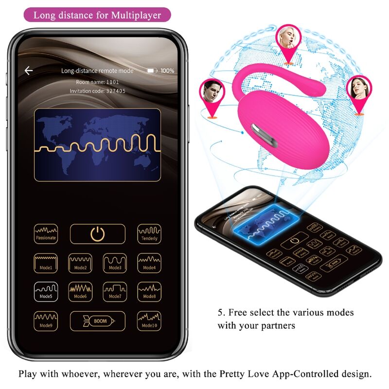Pretty Love - Doreen Huevo Vibrador Recargable Magenta