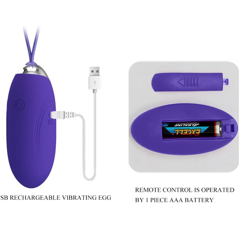 Pretty Love - Jenny Youth Huevo Vibrador Control Remoto Violeta