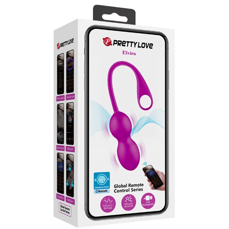 Pretty Love - Elvira Bolas Vibradoras Recargable Morado