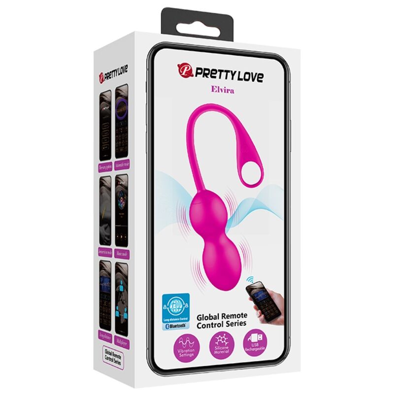 Pretty Love - Elvira Bolas Vibradoras Recargable Rosa