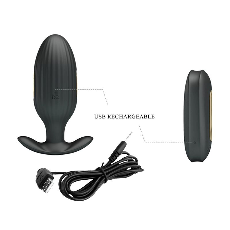 Plug Anal Con Electro Estimulación Usb Royal Pleasure