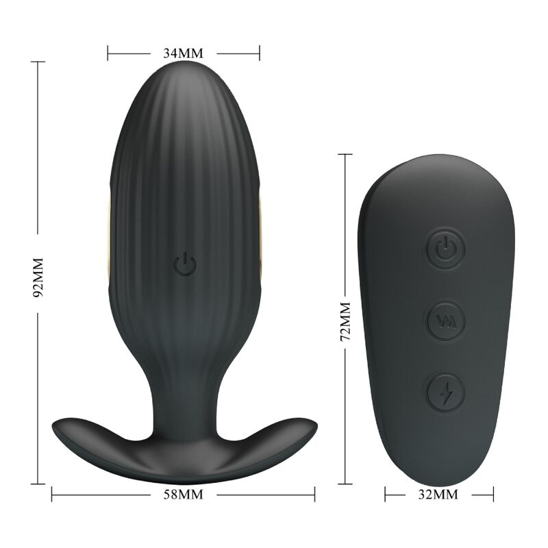 Plug Anal Con Electro Estimulación Usb Royal Pleasure