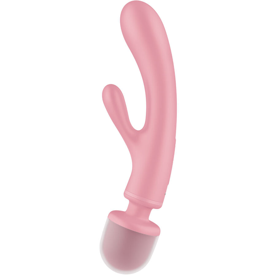 Masajeador Vibrador Satisfyer Triple Lover Rabbit Rosa