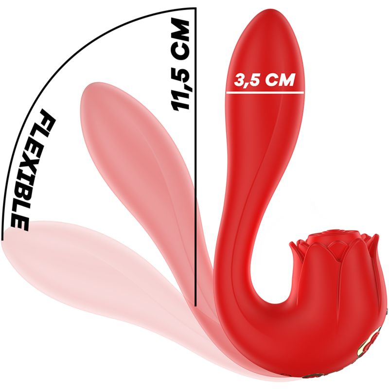 Mia - Selena Estimulador Vibrating + Tapping Rojo