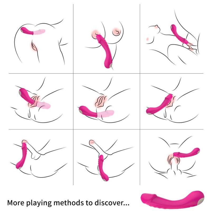 Armony - Dildo Vibrador Punto G Silicona Fucsia
