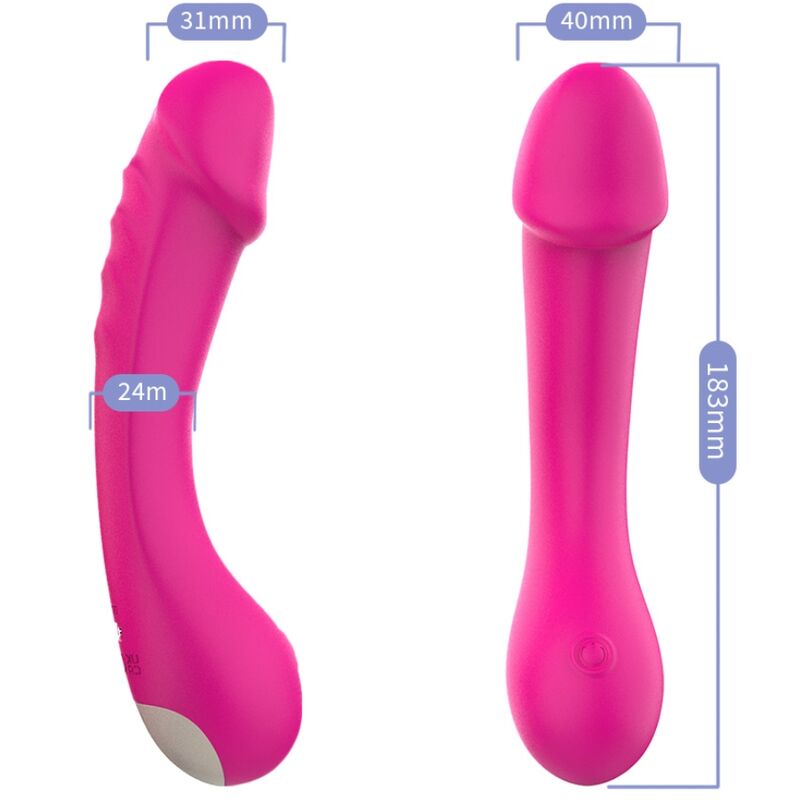 Armony - Dildo Vibrador Punto G Silicona Fucsia