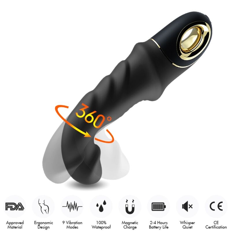 Armony - Joyblade Dildo Vibrador Rotador Negro