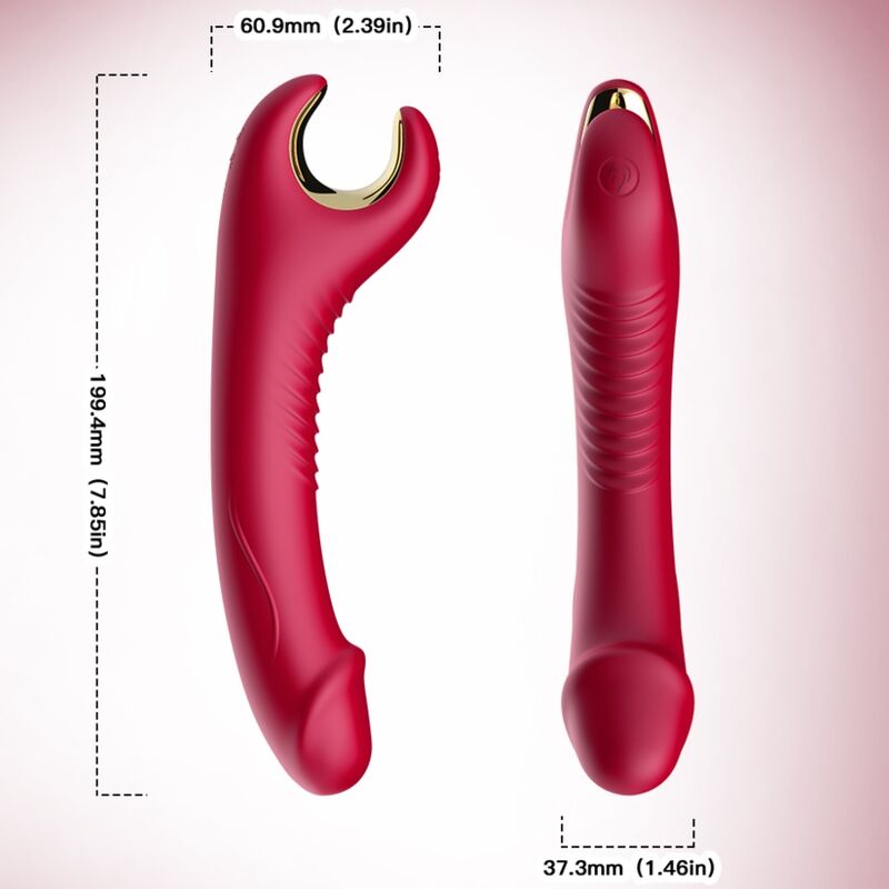 Armony - Prince Dildo Vibrador & Rotador Rojo
