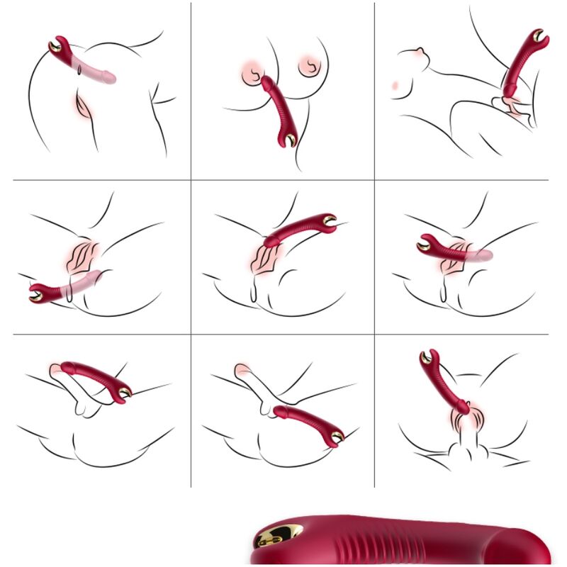 Armony - Prince Dildo Vibrador & Rotador Rojo