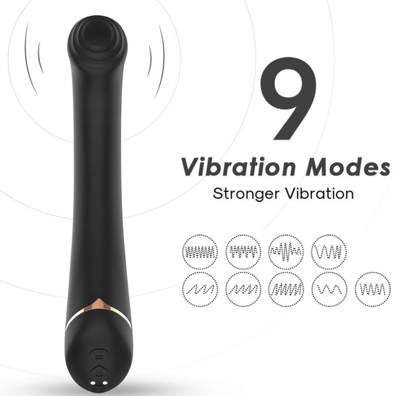 Armony - Vibrador Cabeza Plana Silicona Negro
