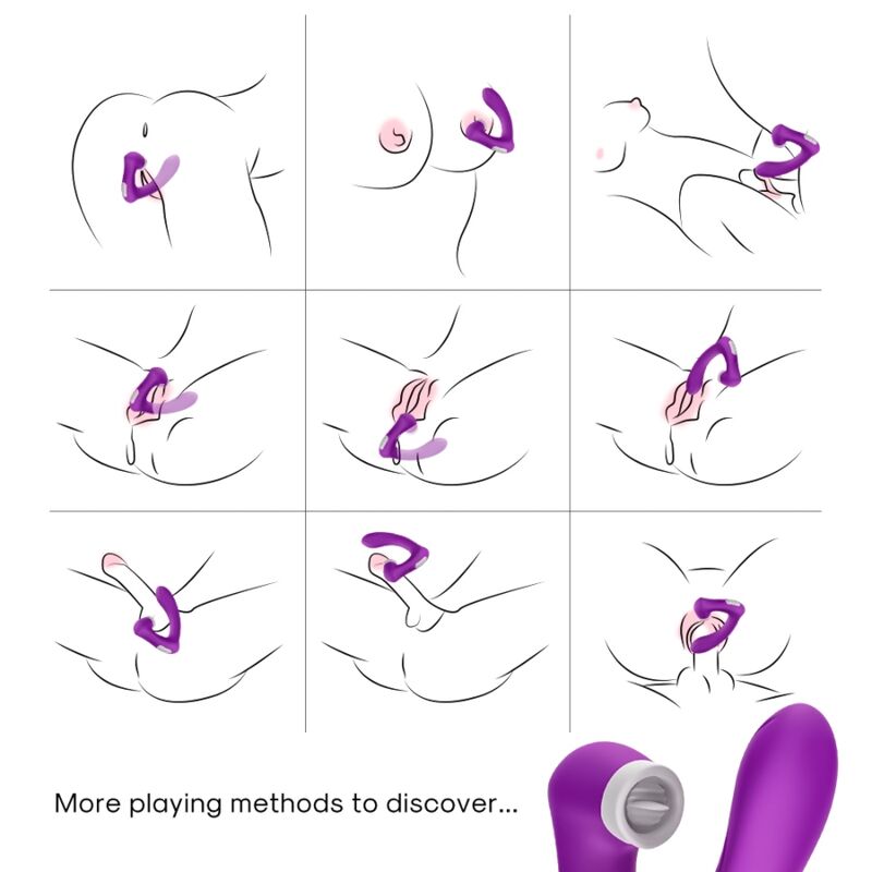 Armony - Secretkiss Estimulador Con Lengua Clitoris & Vibrador Curvo Violeta