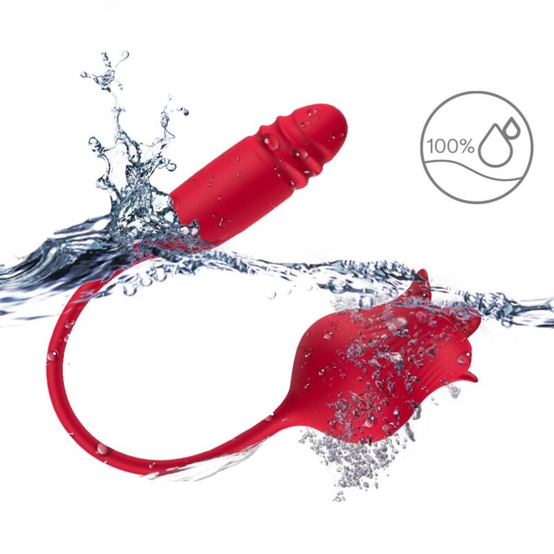 Armony - Roselip Estimulador Clitoris Con Lengua 10 Modos & Vibrador Rojo