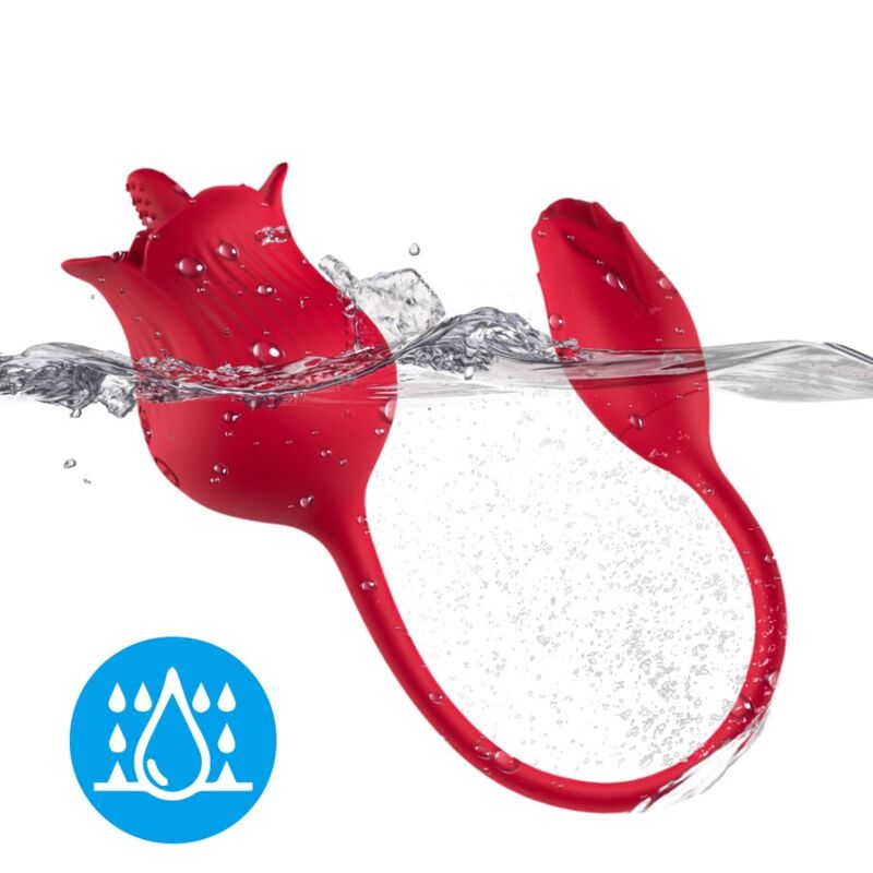 Armony - Rosa Vibrador Estimulador Clítoris Con Cola 10 Modos Rojo