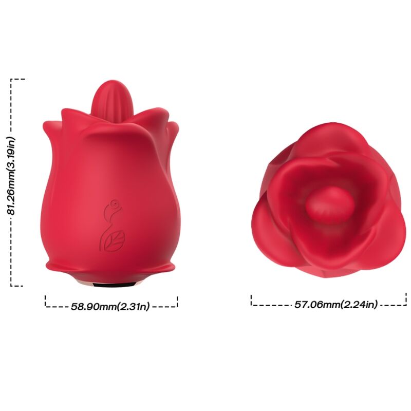 Armony - Rosa Vibrador Estimulador Con Lengua Clitoris 10 Modos Rojo