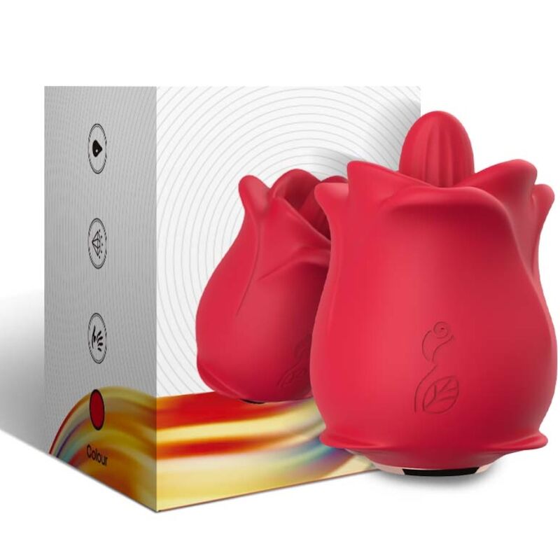 Armony - Rosa Vibrador Estimulador Con Lengua Clitoris 10 Modos Rojo