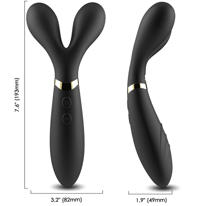 Armony - Y-wand Masajeador & Vibrador Cabeza Doble Negro