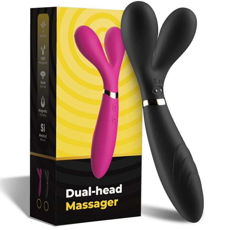 Armony - Y-wand Masajeador & Vibrador Cabeza Doble Negro