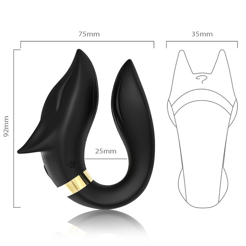 Armony - Fox Vibrador Parejas Control Remoto Negro