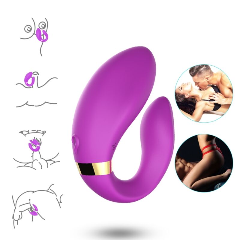 Armony - Crescent Vibrador Pareja Control Remoto Violeta