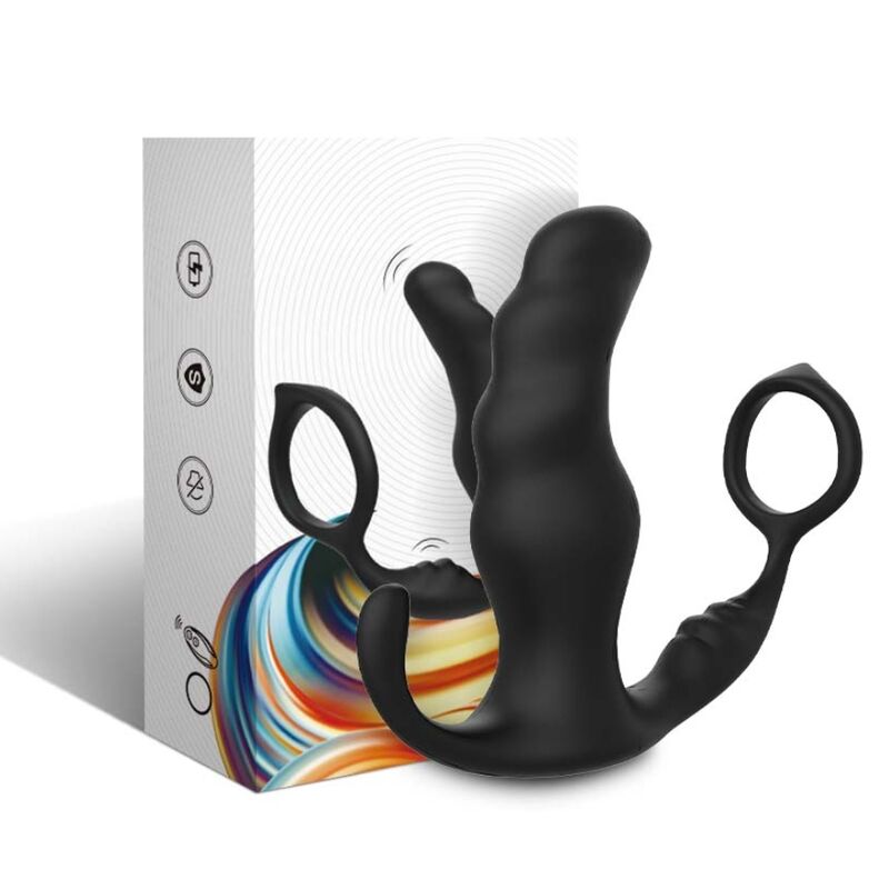 Armony - Knight Vibrador Anal Prostata & Anillo Control Remoto Negro