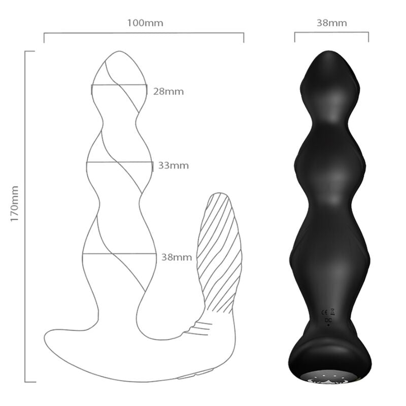 Armony - Manfun Vibrador & Estimulador Plug Anal Control Remoto Negro