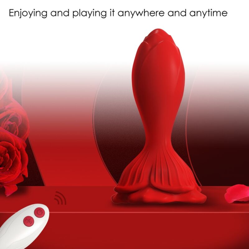 Armony - Rosa Vibrador & Plug Anal Pequeño Control Remoto Rojo