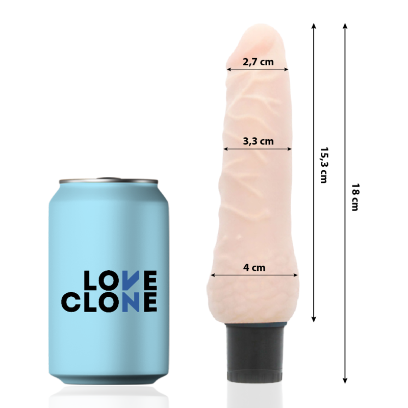 Loveclone - Sven Self Lubrication Vibrador 18.5 Cm -O- 3.3 Cm
