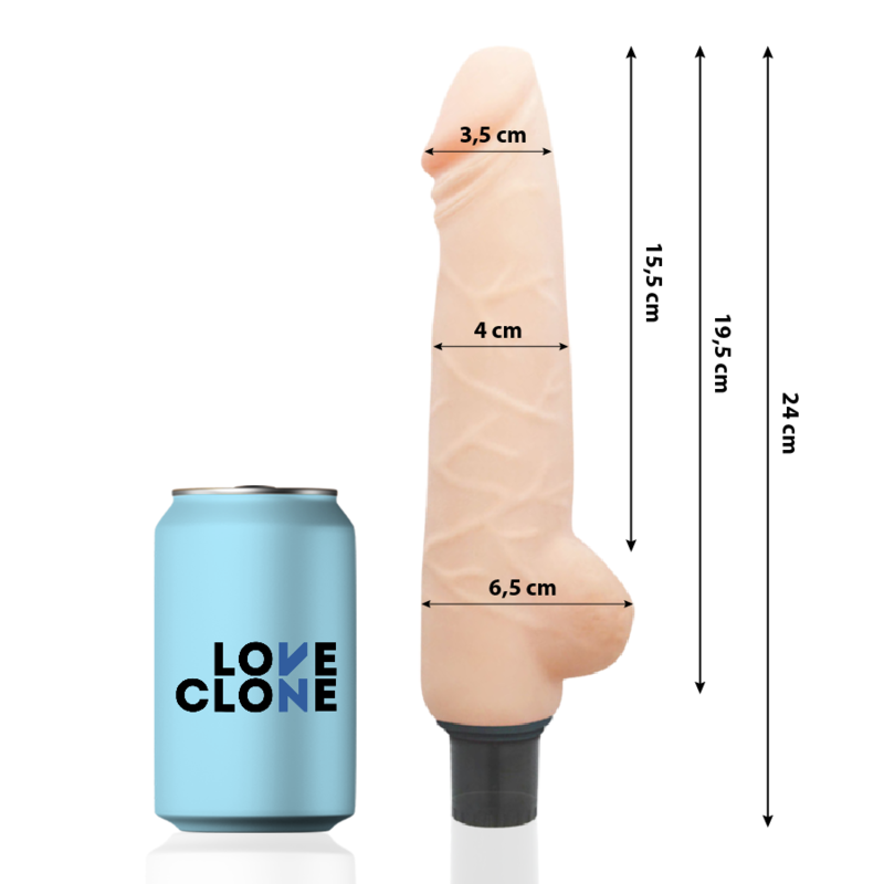Loveclone - Harald Vibrador Realístico Self Lubrication 24 Cm -o- 4 Cm