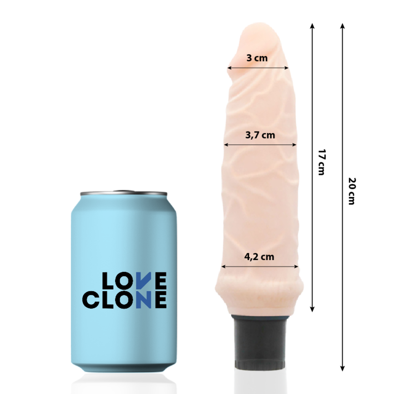 Loveclone - Ivar Self Lubrication Vibrador 20 Cm -O- 3.7 Cm