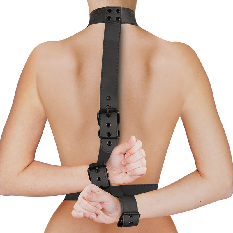 Fetish Submissive Bondage - Conjunto De Sujeción Para El Cuerpo De Cuello Y Muñequeras