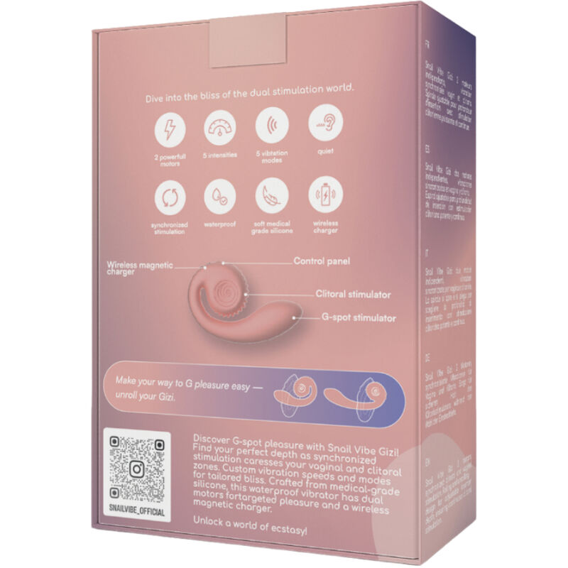 Snail Vibe - Gizi Estimulador Dual Rosa