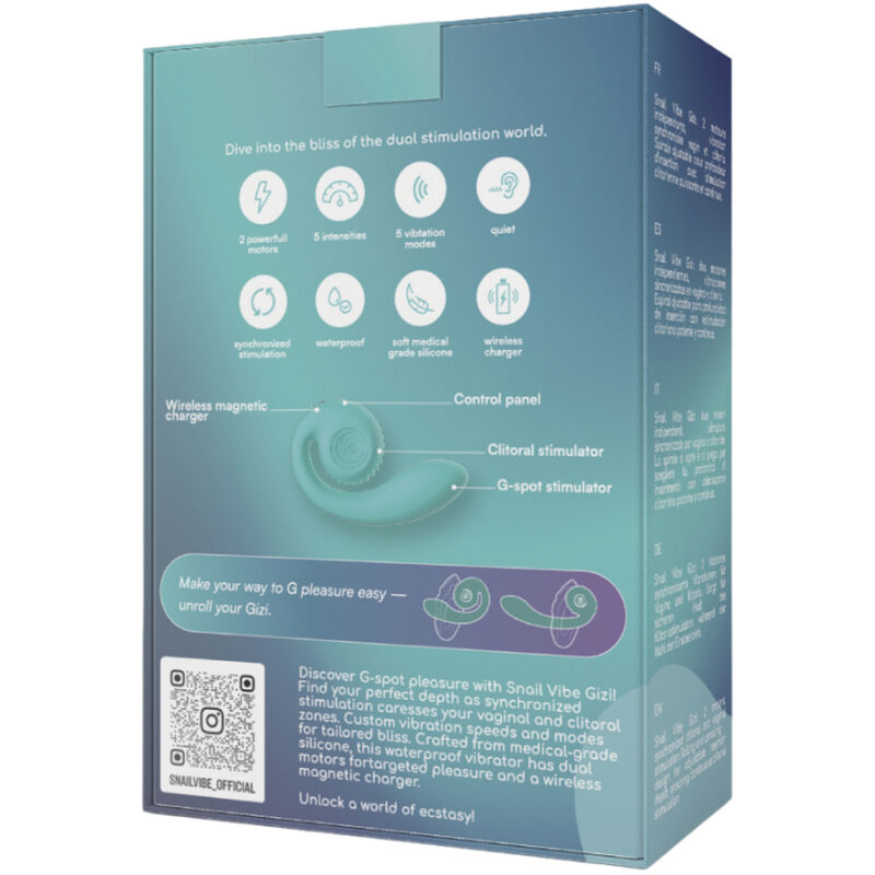 Snail Vibe - Gizi Estimulador Dual Turquesa