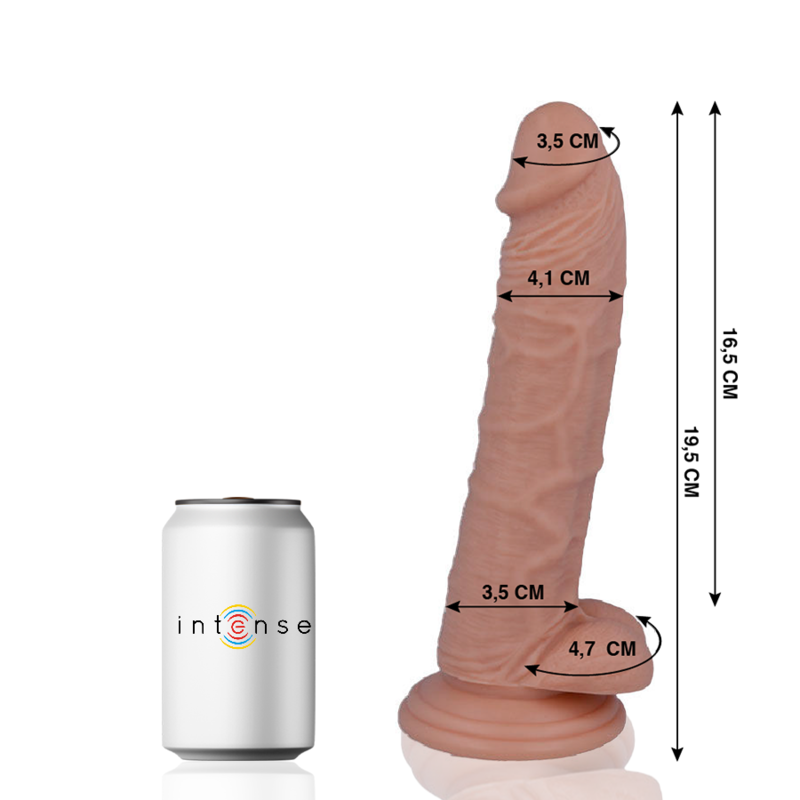 Mr Intense - 15 Pene Realístico 19.5 Cm -o- 4.1 Cm