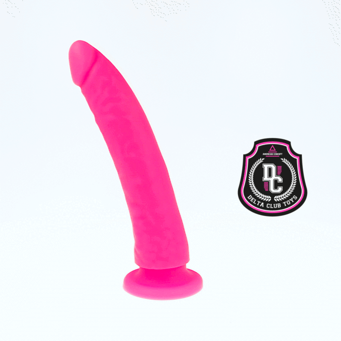 Delta Club - Dildo Realista Rosa Silicona Medica 20 Cm -o- 4 Cm