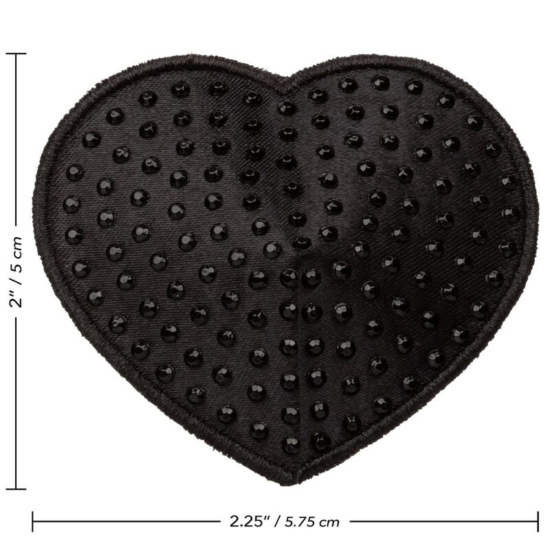 Heart Gem Pezoneras Negro