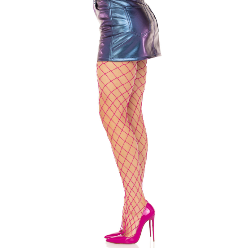 Leg Avenue - Pantimedias Rejilla Diamante Rosa