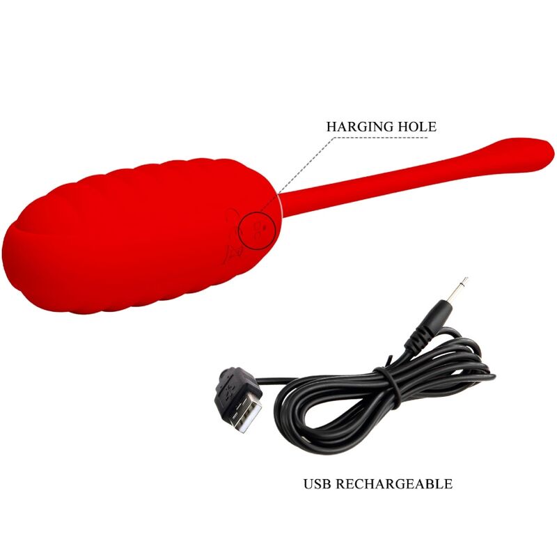 Pretty Love - Kirk Huevo Vibrador Recargable Rojo