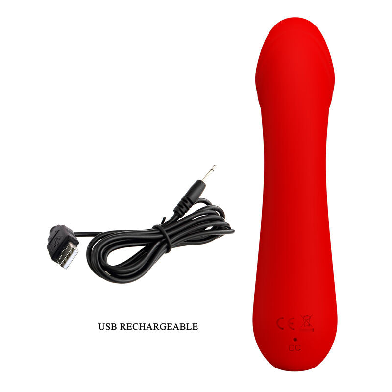 Pretty Love Cetus Vibrador Recargable Rojo