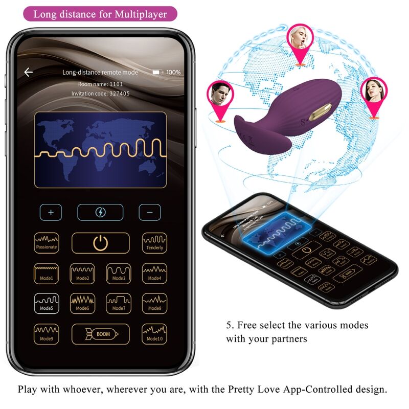 Pretty Love - Jefferson Plug Anal Controlado Por App Lila