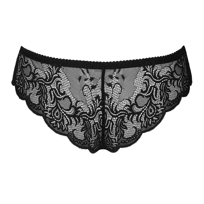 Livco Corsetti Fashion - Love Story Lc 90679 Panty Crotchless Negro S/M