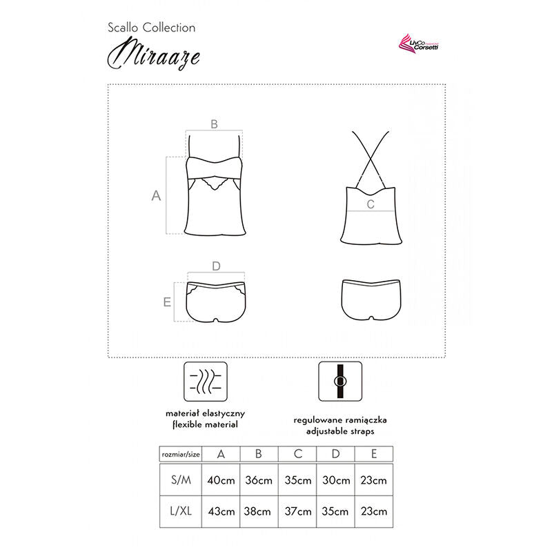 Livco Corsetti Fashion - Miraaze Lc 90567 Camiseta + Shorts Negro S/M