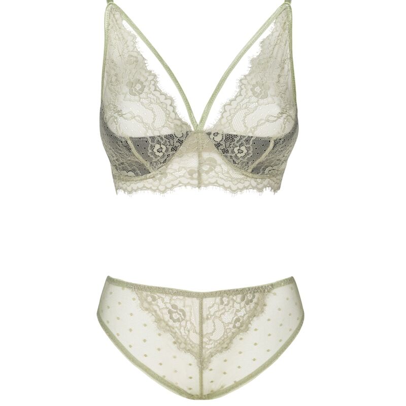 Livco Corsetti Fashion - Pine Lc 90667 Sujetador + Panty Khaki S/M