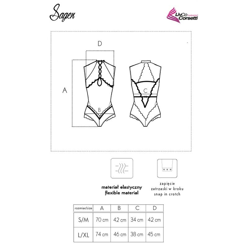 Livco Corsetti Fashion - Sagen Lc 90694 Body Negro S/M