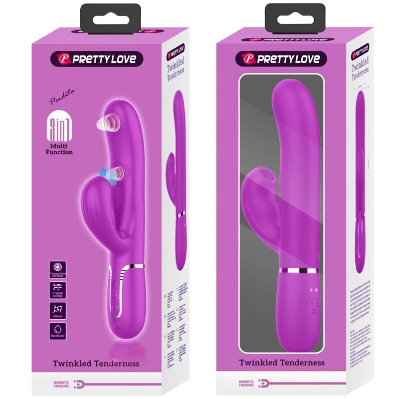 Pretty Love - Perlita Vibrador Punto G 3 En 1 Multifunción Vioeta