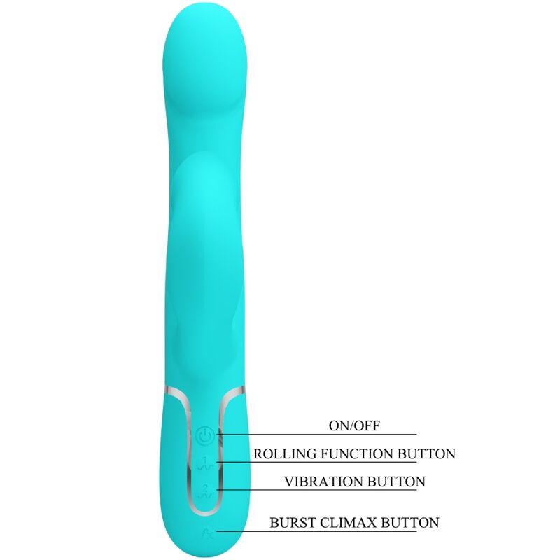 Pretty Love - Vibrador Rabbit Perlas Verde Agua