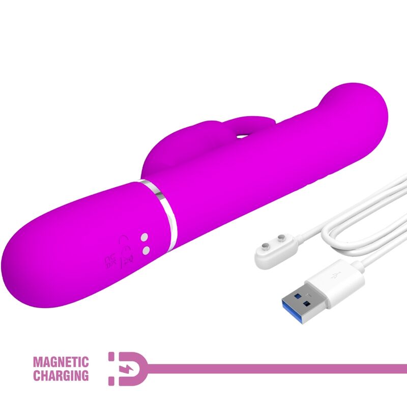 Pretty Love - Vibrador Coale Rabbit Perlas Violeta