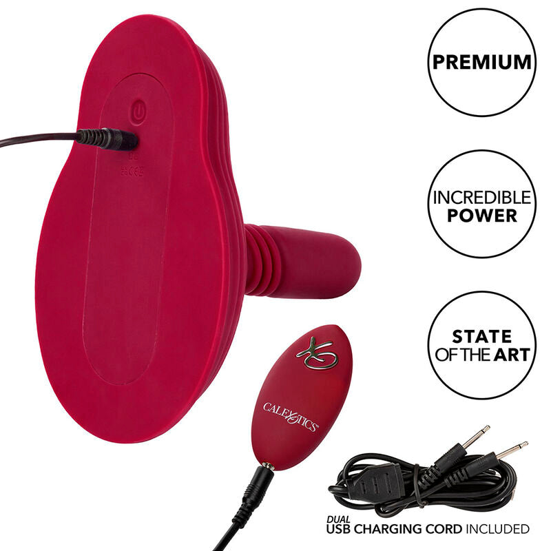 Calexotics - Rider Masajeador Doble Motor Control Remoto Rojo